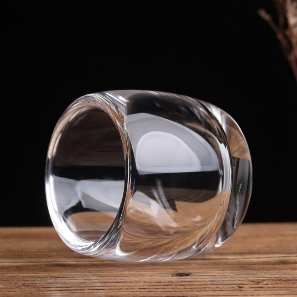 Amazon.co.jp: Eculcki 水晶お猪口 盃 ぐい呑み 110ml 手作り 高級酒器